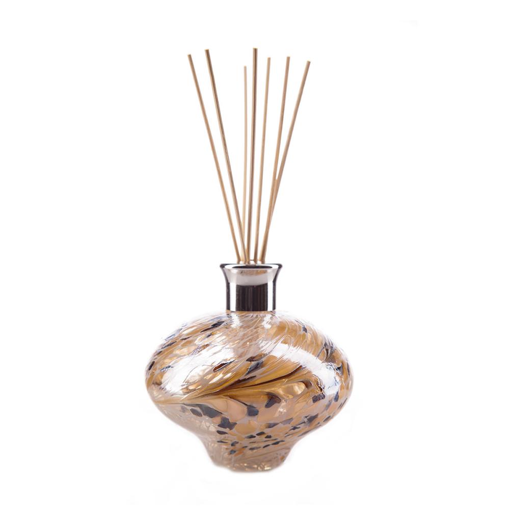Amelia Art Glass White, Nude & Gold Oval Reed Diffuser £17.99